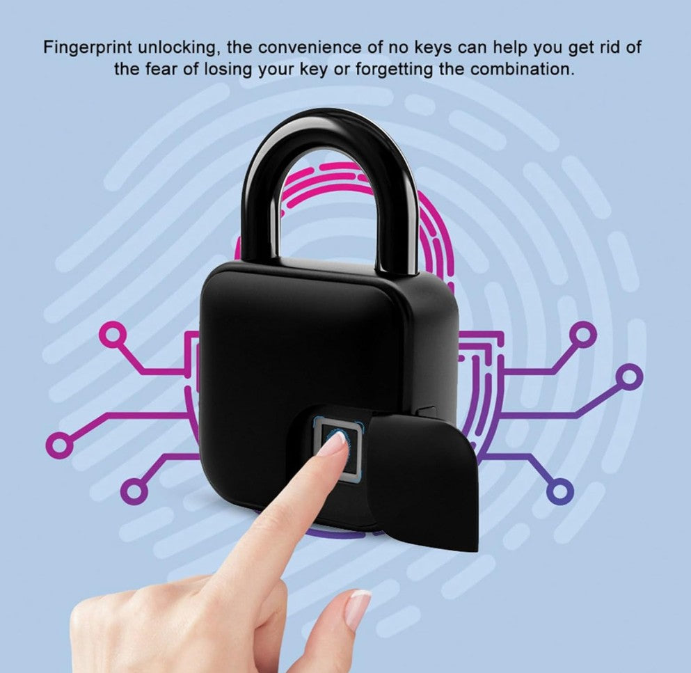 Diohce Smart Fingerprint Padlock | Biometric Anti-Theft Lock